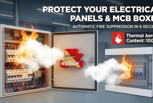 Automatic Aerosol Fire Suppression Device for Electrical Panels & Control Cabinets | Heat Activated Fire Extinguisher | 10 Years Service Life | Fire Protection System