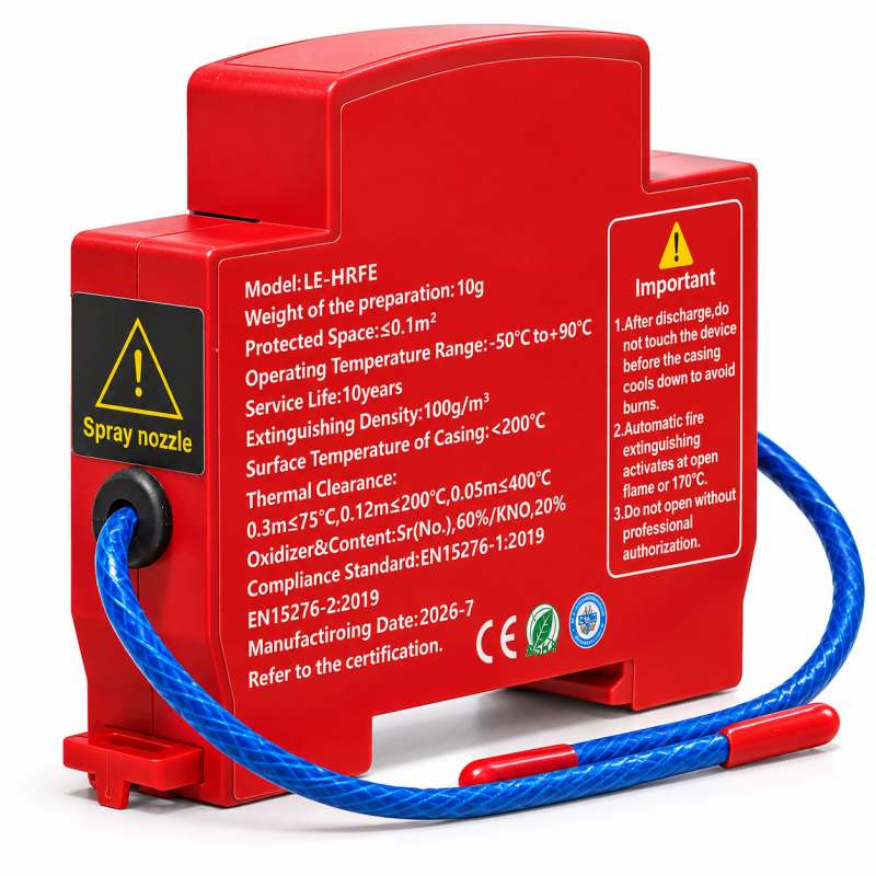 Heat Aerosol Fire Extinguishing Device – Din Rail Mounted Automatic Fire Suppression for Electrical Panels, Meter Box, MCB Box & Solar Distribution Box - Heavy
