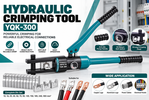YQK-300 Hydraulic Crimping Tool 16-300mm² for Copper, Aluminum Terminal Pliers YQK-300 Hydraulic New Manual Hydraulic 16-Ton Pressure Crimper For Cable Lugs Termination