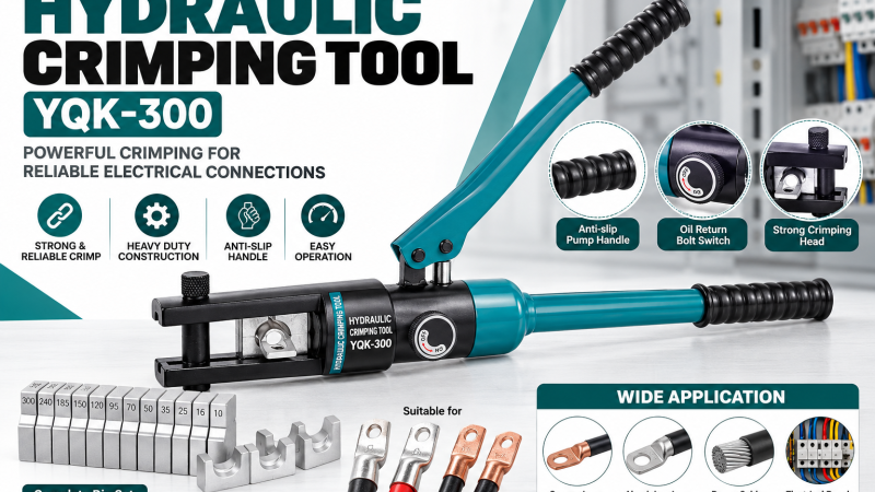 YQK-300 Hydraulic Crimping Tool 16-300mm² for Copper, Aluminum Terminal Pliers YQK-300 Hydraulic New Manual Hydraulic 16-Ton Pressure Crimper For Cable Lugs Termination