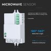 LS-LDN4T 220-240VAC, 1200W (Incandescent), 300W (LED Load) Microwave Motion Sensor Detector Occupancy Motion Detector Small Sq Shape (Plastic, White) 1 Year Warranty