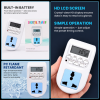 AL-06 Digital Timer Socket 10A 220V AC | Energy Saving Programmable Timer Plug | 16 ON/OFF Programs Per Day | Clock Time Based Automatic Timer Switch | Rechargeable Battery Backup