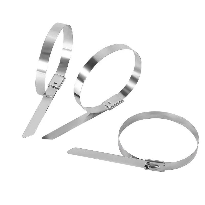 SS304 Stainless Steel Cable Tie Ball Lock Type Zip Wire Organizer Standard Quality Flexible Self Locking Tie SS Flexible Straps Cable Tie (6",8",10",12" Inch Combo)