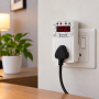 TP-CLK 16A 220V AC Digital Real Time Clock Timer Plug Socket |Automatic ON Off Plug with 10 Programs Per Day | Heavy Duty Timer for Light, Water Pump, Motor, AC, Geyser