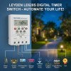 LE620S Digital Timer Switch 220-250V AC 30A | 24 ON/OFF Programs Per Day | Weekly Timer, Cyclic Timer & Auto OFF | 1 Second Minimum Setting | AAA Replaceable Battery Backup | DIN Rail & Wall Mount | LCD Display