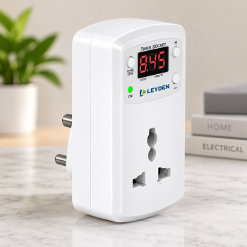 TM-PLG 230V, 6A, Single Phase High Quality Digital Programmable Timer Plug For Protection On Over Charging Of Your Battery Operated Devices Mobile, Laptop, Camera, TV, Etc.