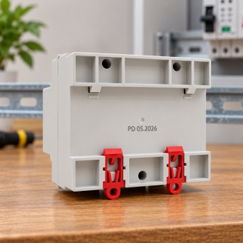 LE363AT 63A 380-440VAC Three Phase Digital Timer Switch, Real Clock Based 24 ON/OFF Programs/Day, Cyclic Timer 1 Sec-24 Hours ON/OFF, Auto OFF/ON Delay, Manual Start/Stop, DIN Rail Mount, LCD Display, Silicon Keypad