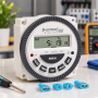 TM619H-2 Digital Timer Switch 30A 220-250V AC, 18 ON/OFF Programs, Weekly & Countdown Timer, LCD Display, CR2032 Battery Backup