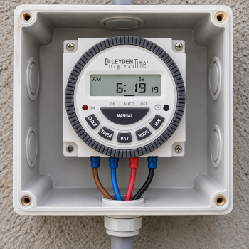 TM619H-2 Digital Timer Switch 30A 220-250V AC, 18 ON/OFF Programs, Weekly & Countdown Timer, LCD Display, CR2032 Battery Backup
