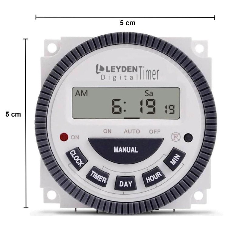 TM619H-2 Digital Timer Switch 30A 220-250V AC, 18 ON/OFF Programs, Weekly & Countdown Timer, LCD Display, CR2032 Battery Backup