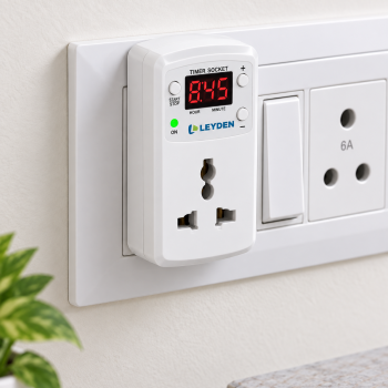 TM-PLG 230V, 6A, Single Phase High Quality Digital Programmable Timer Plug For Protection On Over Charging Of Your Battery Operated Devices Mobile, Laptop, Camera, TV, Etc.