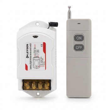 LE-RFC3KM 220VAC 30A RF Remote Control Switch up to 3000m Open Land Range, Heavy Duty Wireless ON/OFF Switch for 2HP Motor, Water Pump, Agriculture, Manual Button